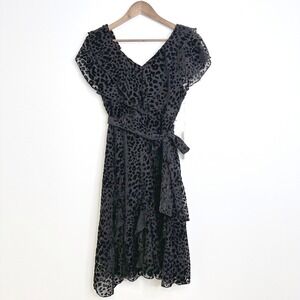Bishop + Young Emily‎ Animal Print Dress Black Size M